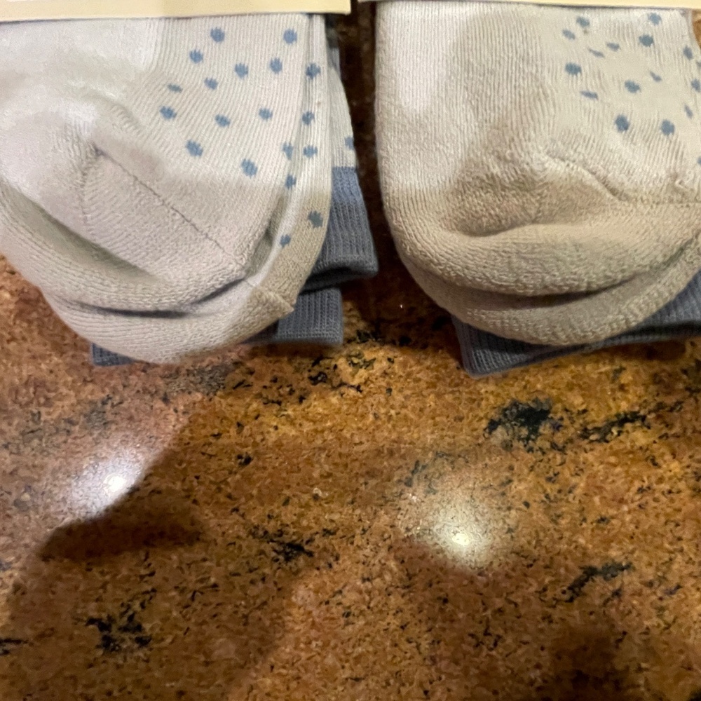 NEW! Pact Dotted Blue Premium Crew Socks Two Pair NWT! Retail: $27 - Picture 5 of 7